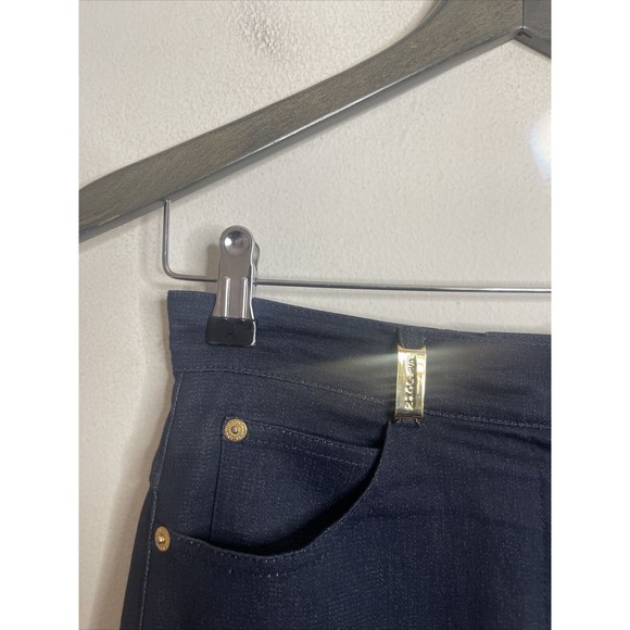 ST. JOHN SPORT MARIE GRAY SIZE 2 BLUE DENIM JEANS STRAIGHT LEGS STRETCHY EUC - Picture 2 of 6